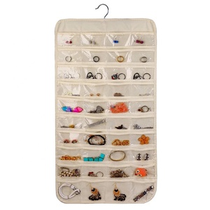 Custom Logo Ring Holder Pouch Hanging Roll Jewelry Bag Travelling Foldable Jewelry Storage Bag