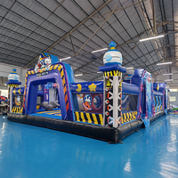 Château gonflable commercial extérieur pour enfants, thème astronaute de dessin animé mignon, aire de jeux gonflable pour fêtes en plein air