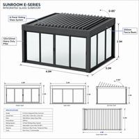 Pergola motorisée moderne en aluminium économique avec lames orientables, protection UV UPF 50+, imperméable, pour terrasse extérieure, jardin et villa