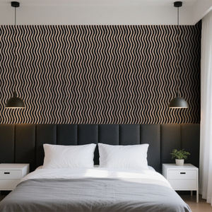 Pannello di <span class=keywords><strong>parete</strong></span> acustica isolamento acustico in <span class=keywords><strong>legno</strong></span> costruito striscia MDF <span class=keywords><strong>rivestimento</strong></span> della <span class=keywords><strong>parete</strong></span> Interior Design stili moderni - Product Image 4