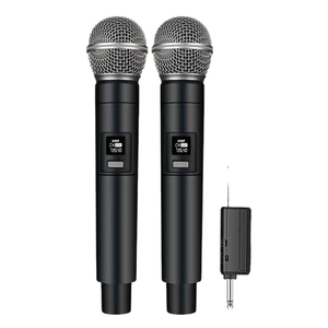 Microphone dynamique sans fil 2,4 G portable compatible multi-appareils avec haut-parleur karaoké <span class=keywords><strong>rechargeable</strong></span> Type-C pour fêtes à domicile - Product Image 3