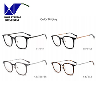Lunettes classiques anti-lumière bleue, taille 52-17-148, monture TR90 résistante aux chocs, branches en titane anti-corrosion, charnières à ressort, verres solides confortables