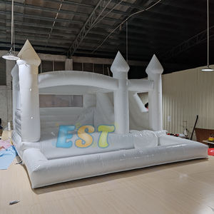 Gran oferta, castillo hinchable blanco, casa de rebote inflable para exteriores, casa de rebote de boda de PVC con pozo de bolas para adultos, alquiler de fiesta para niños - Product Image 2