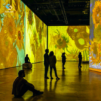 Jeu de projection interactive holographique 3D sur mur/sol, salle immersive, projecteur AR interactif