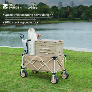 รถเข็นแคมป์ปิ้งพับได้ <span class=keywords><strong>Mobi</strong></span> <span class=keywords><strong>Garden</strong></span> NX24689003 แบบสี่ล้อ น้ำหนักเบา ทนทาน ล้อกว้าง ใช้งานง่าย เหมาะสำหรับกิจกรรมกลางแจ้ง ปิกนิก - Product Image 2