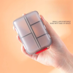 Travel <b>Pill</b> Organizer Dispenser Portable Pocket Pharmacy Medicine <b>Box</b> Small case Grids Storage Vitamin Fish Oil <b>Pill</b> case - Product Image 4