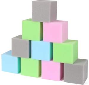 Texture de fond colorée de blocs cubes souples, blocs pour tout-petits, cubes <span class=keywords><strong>en</strong></span> mousse pour décoration, bricolage, matériel mathématique - Product Image 1