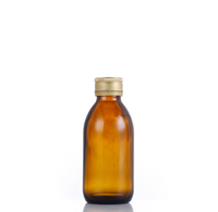 Vente en gros de flacons en verre ambré ronds de 150 ml, 250 ml et 500 ml avec couvercle pour liquides buvables, sirops contre la toux, produits pharmaceutiques et médicaux