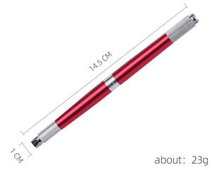 Pluma de mano de niebla de cejas semipermanente de doble cabeza, pluma Microblading Manual para tatuaje de bordado de labios de cejas 3D - Product Image 5
