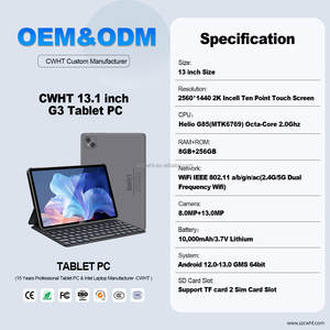 Tablette personnalisée du fabricant Tablette Tecno Android 13 pouces 8 + 256 Go 5g Wifi double SIM Grand écran 10000mAh Tablette PC avec <span class=keywords><strong>clavier</strong></span> - Product Image 3