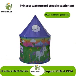 Muzi Factory Direct <span class=keywords><strong>Princess</strong></span> Soft Toy Baby Tent Impermeable Streeple Castle Play Tent para niños - Product Image 3
