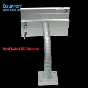 An Ninh đứng hiển thị với cổ ngỗng Máy tính để bàn Wall Mount chống trộm trường hợp đối với <span class=keywords><strong>iPad</strong></span> Mini 12345 kim loại vật liệu nhôm máy tính bảng - Product Image 4