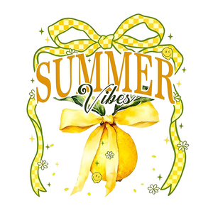 <strong>Best</strong> Selling Summer Vibe Lemon Design Pet Film Dtf Prints Iron on Heat Press Transfers for Custom t Shirts - Product Image 1