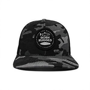 Casquette Trucker à 6 Panneaux avec Patch Tissé Personnalisé, Dos en Maille Respirante, Motif Camouflage, pour Adultes, Activités de Plein Air, Pêche, Camping, Produite au Vietnam - Product Image 1