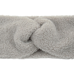 Goede Kwaliteit Hefu Fleece Kruis Gebreide Oor Dikke Herfst En Winter Brede Haaraccessoires Warme Wollen Hoofdband - Product Image 5