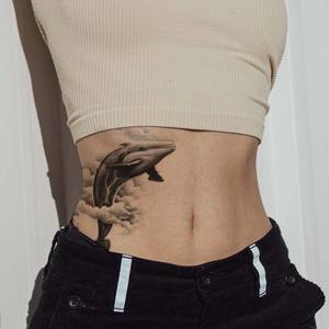 CG สติกเกอร์รอยสักปลอมกันน้ำได้สำหรับผู้ชายผู้หญิงดอกไม้สัตว์ - Product Image 1