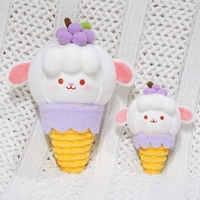 Peluche Agneau Crème Glacée aux Fruits Personnalisée, Rembourrage Coton PP, Doublure en Maille – Cadeau Anti-Stress à Câliner, Design Kawaii, Vente en Gros OEM