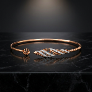 Brazalete Abierto con Diamantes Cultivados en Laboratorio, 0.63 Ct, Oro de 9K, Joyería Unisex para Regalo, Boda, Fiesta - Product Image 3
