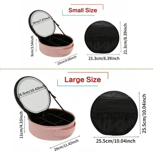 Sac cosmétique de voyage avec miroir de maquillage LED réglable et séparateurs, cadeau idée Saint-Valentin pour elle - Product Image 2