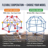 Kit de Construcción de Fortines STEM para Niños, 168 Piezas, Carpa de Juego de Construcción de ABS para Niños y Niñas, Venta al Por Mayor