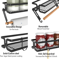 Organisateur de cuisine 2 niveaux pour ustensiles et épices – Support de rangement pour pots à épices et condiments