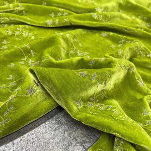 Jakarlı sosoie velwith De Bambou ipek jakarlı kadife kumaş ile özel beyaz ipek kadife kumaş Cheongsam Kimono için - Product Image 6