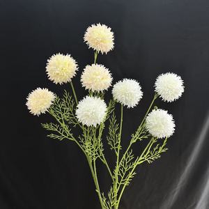 Fleurs artificielles Junheyuan, fleurs en soie, branche unique, 4 têtes, bulbes d'oignon pour décoration intérieure, arrangement de mariage - Product Image 2