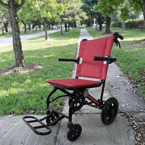 Silla de ruedas de freno auxiliar ultraligera de nuevo tipo para uso en aeropuertos, suministros de terapia de rehabilitación de diseño plegable Simple - Product Image 5