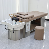 Lit de spa capillaire japonais en céramique pour salon de coiffure, vente en gros, table de lavage de cheveux, lit de spa capillaire, lit de shampooing