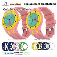 Bracelet AP pour montre Royal Pop, bracelet de remplacement en silicone, étanche, pour hommes et femmes, avec coque de protection