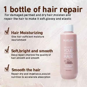 LUXLISS Keratin Brazilian Salon Russian Straightening Tannic Amino Acid Shine Smoothing <span class=keywords><strong>Tanino</strong></span> Hair Treatment Products for Women - Product Image 3