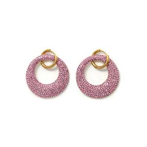 Boucles d'oreilles créoles tendance E450-E240-0606F - Product Image 1