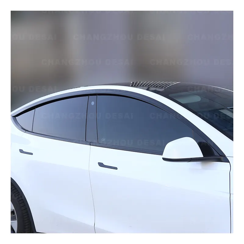 Accessori per auto extior porta laterale visiera parasole per auto visiera antipioggia deflettore per visiera laterale per Tesla model y 2021 2022 2023