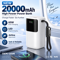 Centrale Électrique Portable OEM/ODM Haute Capacité avec Câble Intégré, Charge Rapide PD 65W et Écran LCD Numérique – Vente en Gros