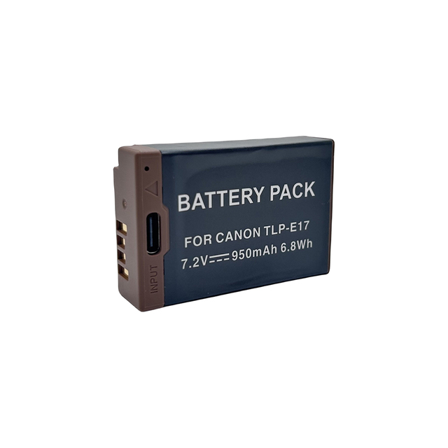 LP-E17 USBC Port Rechargeable 950mAh Full Decoded Camera Battery LED Light Display No Charger Needed
