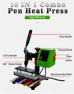 10IN1 โลโก้ที่กําหนดเองราคาถูกระเหิดพลาสติกจุดสีสันปากกาโลโก้การพิมพ์แกว่งออกไปเครื่องสําหรับธุรกิจขนาดเล็ก - Product Image 5