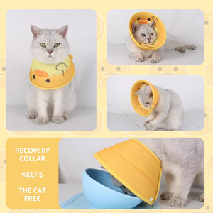 NiBao Venda Quente Cone Elizabethano Ajustável e Confortável para Gatos Após Cirurgia - Product Image 2