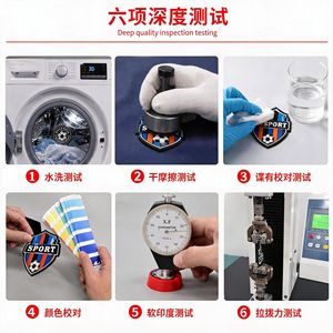 Étiquette en silicone Zhi Kai ronde pour impression par transfert thermique, utilisation sur vêtements, couleurs blanc, rose, noir, violet clair, gris foncé, graphite - Product Image 5