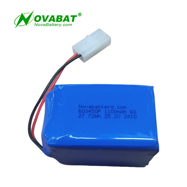 BIS KC CE Certificate 603450 6S 25.2V 27.72Wh 1100mah Electromagnetic Pulse Cervical Physiotherapy Battery Medical Battery