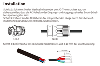 Module d'interrupteur électrique SUN-SMART-SWITCHO1P3 de communication sans fil triphasé Deye pour PV
