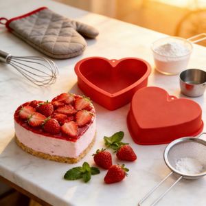 Heart Shaped Food Grade Silicone Nonstick Eco-Friendly Non-Toxic 10 Inch Oven Safe <b>Cake</b> Pan <b>Mold</b> for Baking - Product Image 3