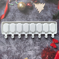 Candyer Nouveau Moule à Glace en Silicone à 8 Cavités, Moule à Sucettes Glacées, Bac à Glaçons, Outils et Accessoires de Cuisine, Moule à Gâteau, Moule à Chocolat