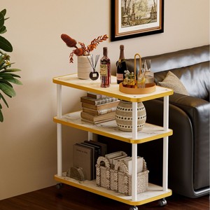 Movable side table, coffee table, <b>sofa</b> side table with wheels, tea table shelf, living room home simple corner table, trolley, - Product Image 2