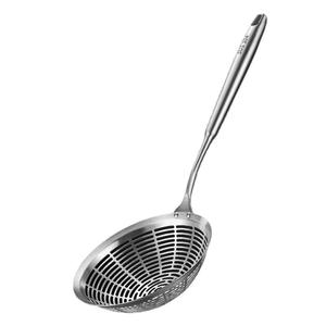Cuillère à raviolis en acier inoxydable 304 de qualité supérieure, grande, avec poignée creuse, filtre à huile, passoire à nouilles, durable - Product Image 1