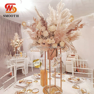 SMOOTH Decoración para Fiestas de Boda, Mesa de Pastel de Metal, Soporte Rectangular de Metal Dorado, Centros de Mesa para Bodas - Product Image 3