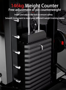 Mulit Station ชุดอุปกรณ์ออกกำลังกายในยิมที่บ้านชุดเหล็กยกน้ำหนักออกกำลังกายเครื่องฝึกสมิธครบวงจร - Product Image 4