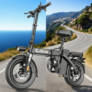Bicicletta Elettrica Pieghevole da 14 Pollici con Pneumatici Fat, E-Bike a 3 Velocità, 250W 48V, Bici Elettrica Pieghevole da Città - Product Image 4