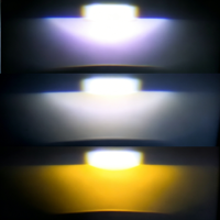 Lente LED H4 Bi-Color de 3 Colores con Línea de Corte Nítida, Mini Proyector H4 de 90W, Bombilla H4 Tricolor 3000K 4300K 6000K para Auto Moto RHD LHD