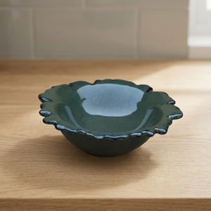 Tazón de Cerámica con Forma de Flor, Esmalte Celadón, Diseño Vintage, Apto para Lavavajillas, Vajilla para Uso Diario - Product Image 1