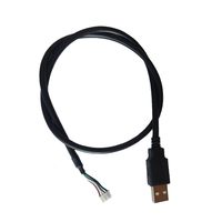 Cable Adaptador Serial USB TTL Negro, Conector Hembra de 4 Pines, Espaciado 2.0, Señal TX/RX para Instalación de Equipos USB